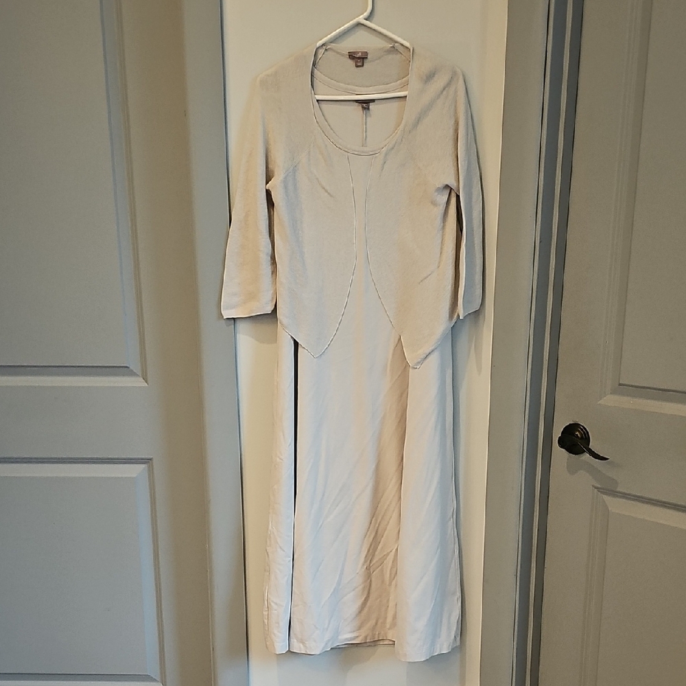 Ladies JJill Sleeveless Maxi Dress With Jacket,  Sz MP, Gray
